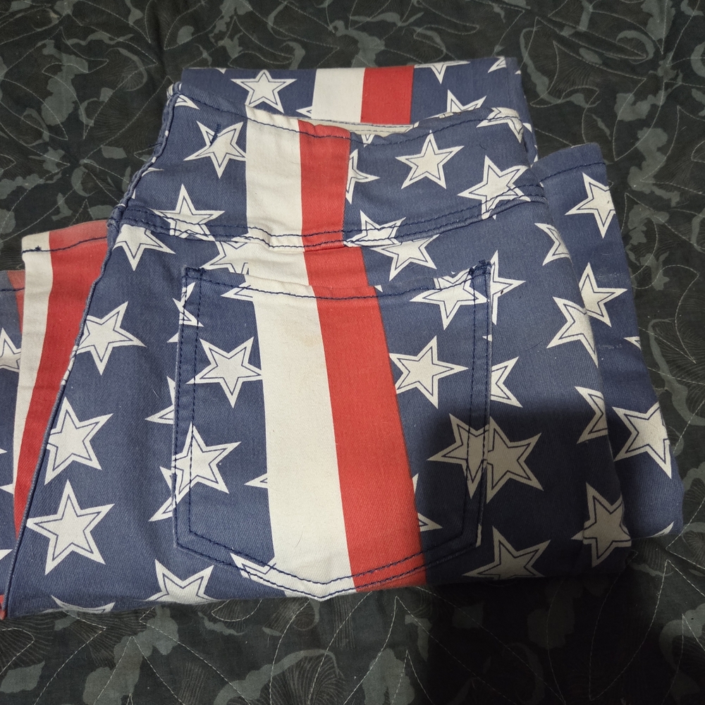 Free People Red and Blue Star Flare Jeans - Picture 5 of 5